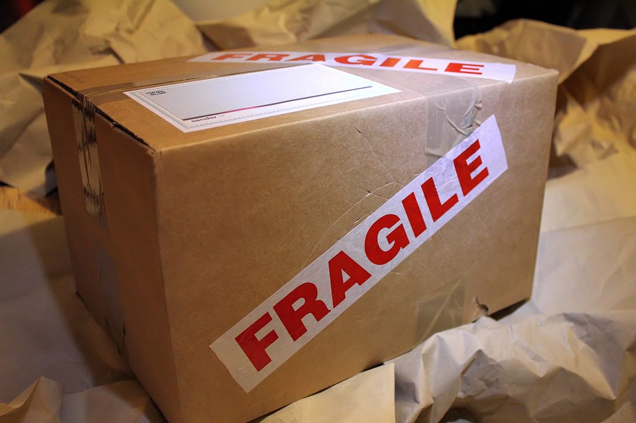 Box labeled as fragile