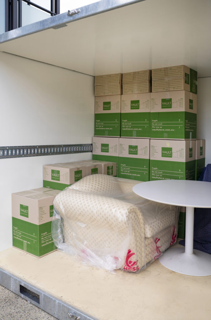 Vault Mobile Storage protecting items from dust and damage