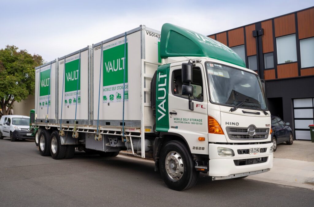 Vault Mobile Storage truck representing mobile storage options and their benefits in flexibility and security.